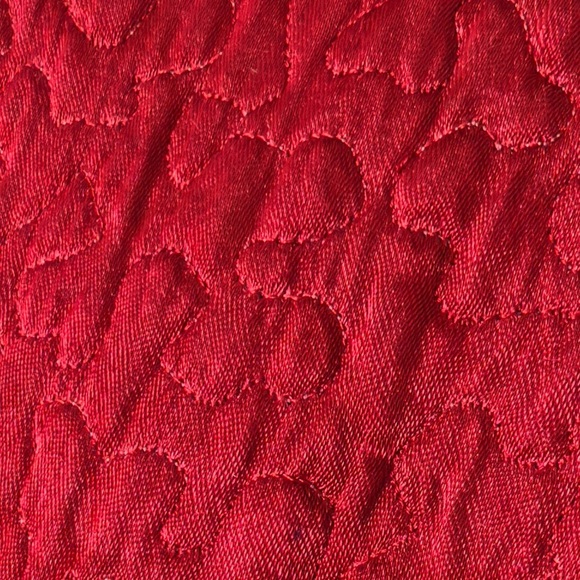 April Cornell Red Quilted Reversible Jacket Button Front Med Cozy Vintage Style - Picture 7 of 9